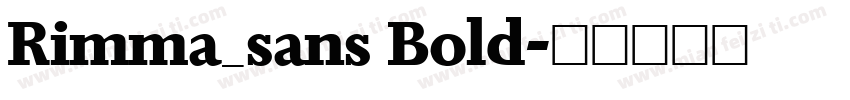 Rimma_sans Bold字体转换